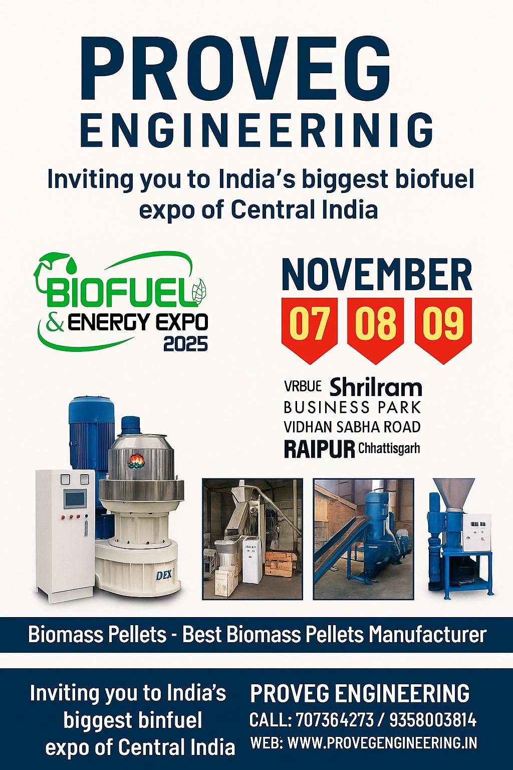 Proveg Engineering Invites You to India’s Biggest Biofuel Expo of Central India!
